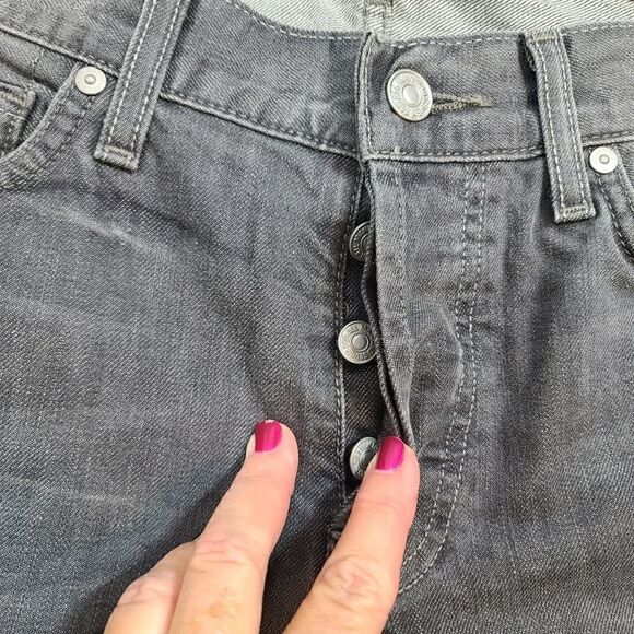 7 For All Mankind Button fly Gray - Picture 2 of 7